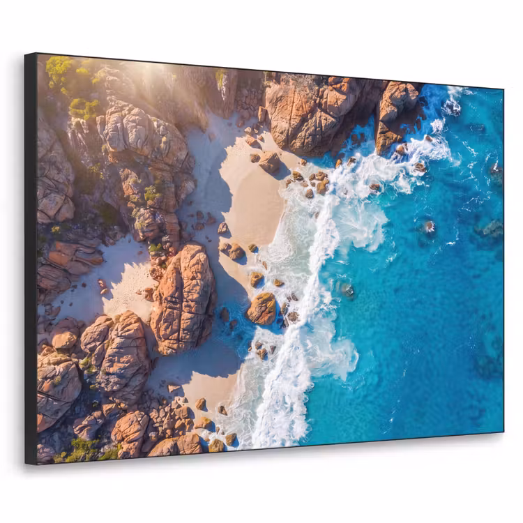 Art Frame - Strand - Zee - Rotsen - Natuur - Blauw — 1