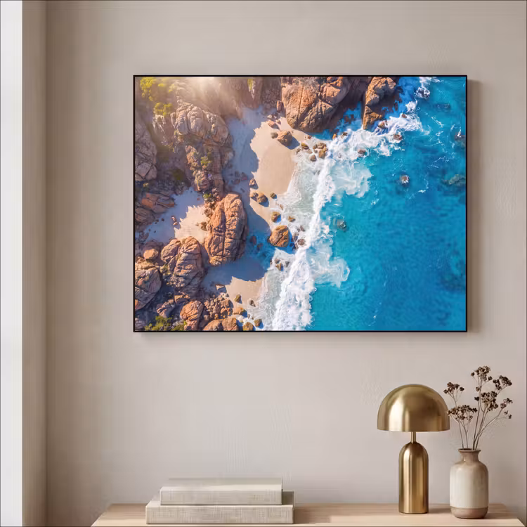 Art Frame - Strand - Zee - Rotsen - Natuur - Blauw — 3