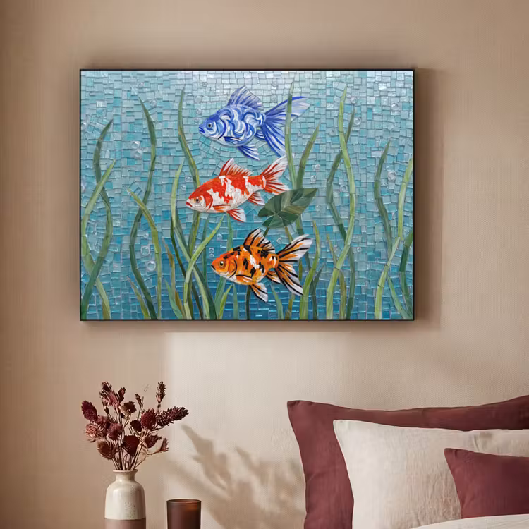 Art Frame - Vis - Mozaïek - Onderwater - Kleurrijk - Dieren — 2