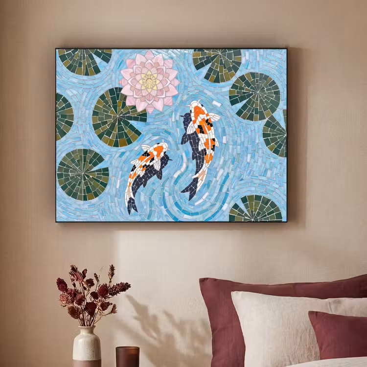Art Frame - Vis - Water - Natuur - Mozaïek - Blauw — 2