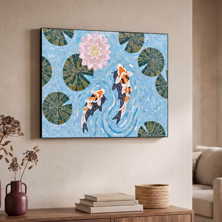 Art Frame - Vis - Water - Natuur - Mozaïek - Blauw — 4
