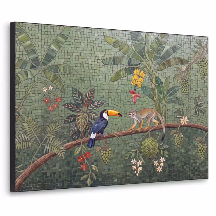 Art Frame - Vogel - Dier - Jungle - Mozaïek - Natuur — 1