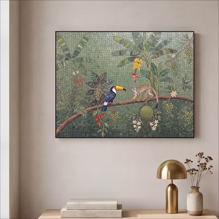 Art Frame - Vogel - Dier - Jungle - Mozaïek - Natuur — 3