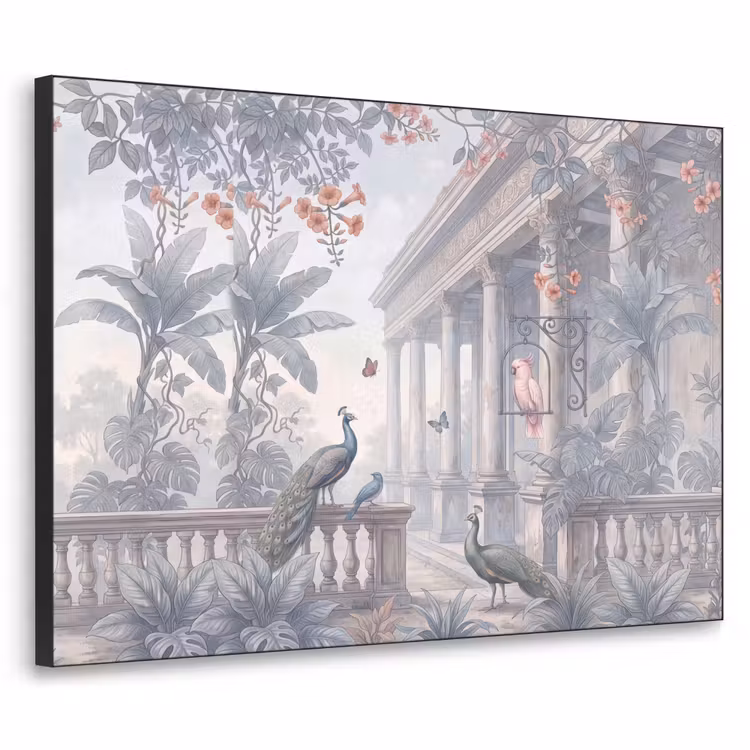 Art Frame - Vogel - Pauw - Architectuur - Klassiek - Groen — 1