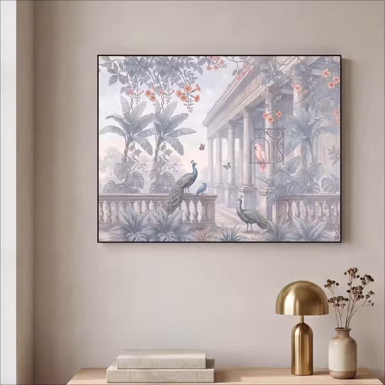 Art Frame - Vogel - Pauw - Architectuur - Klassiek - Groen — 3