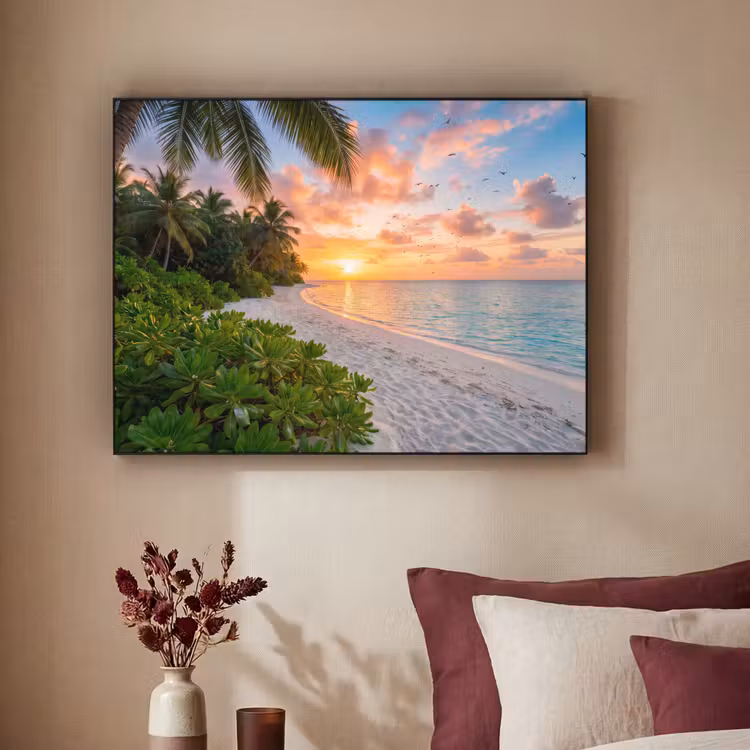 Art Frame - Strand - Zonsondergang - Palmbomen - Tropisch - Natuur — 2