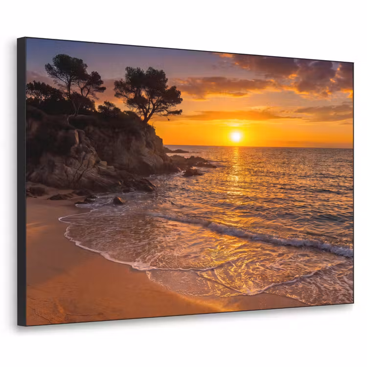 Art Frame - Zee - Kust - Zonsondergang - Natuur - Oranje — 1