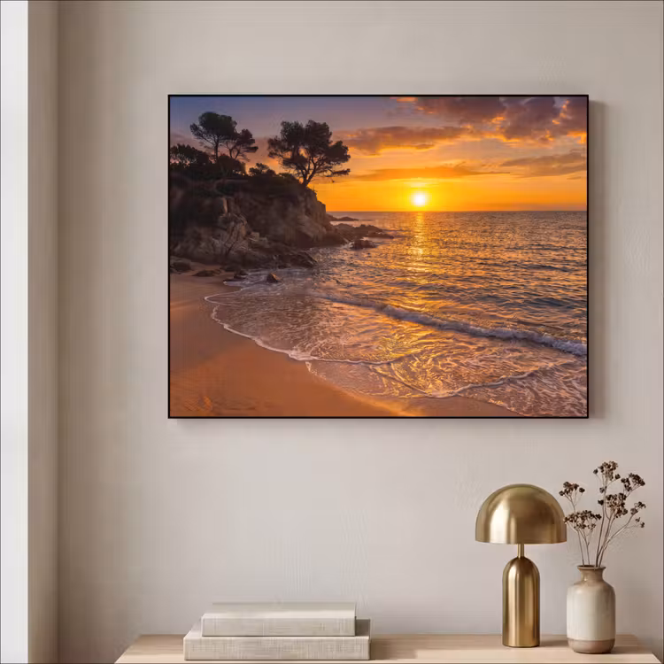 Art Frame - Zee - Kust - Zonsondergang - Natuur - Oranje — 3