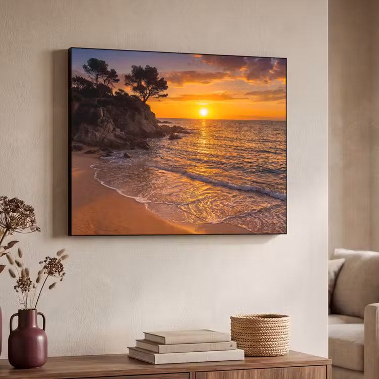 Art Frame - Zee - Kust - Zonsondergang - Natuur - Oranje — 4