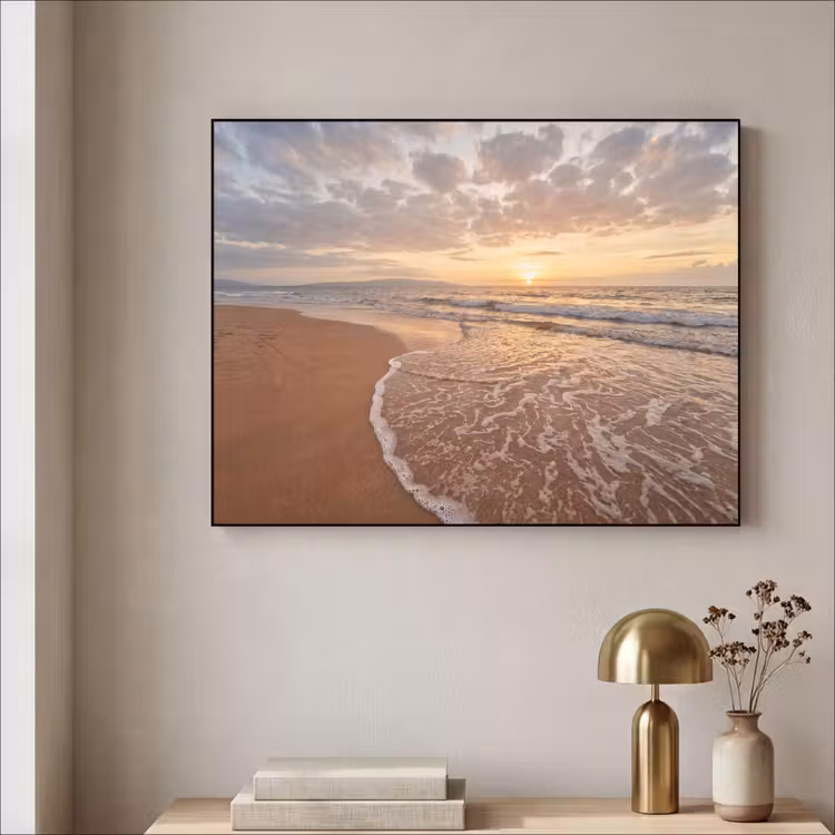 Art Frame - Zee - Kustlijn - Wolken - Landschap - Oranje — 3