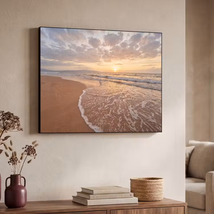 Art Frame - Zee - Kustlijn - Wolken - Landschap - Oranje — 4