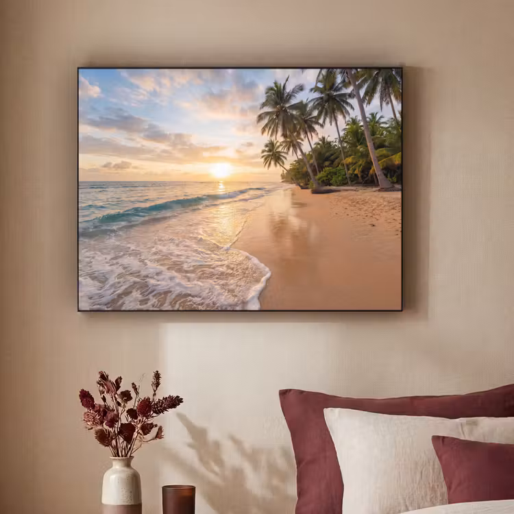Art Frame - Strand - Zonsondergang - Tropisch - Natuur - Goud — 2