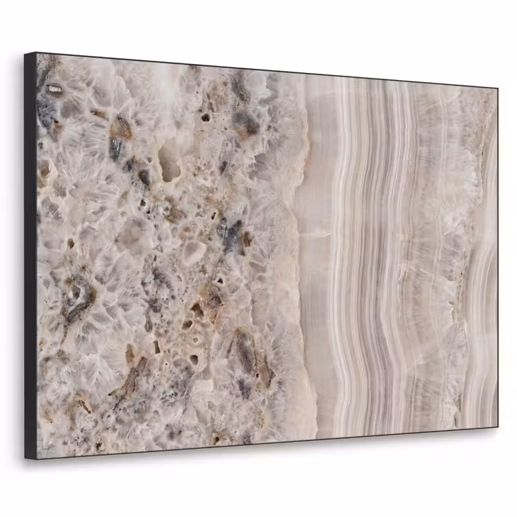 Art Frame - Steen - Textuur - Abstract - Beige - Wit — 1