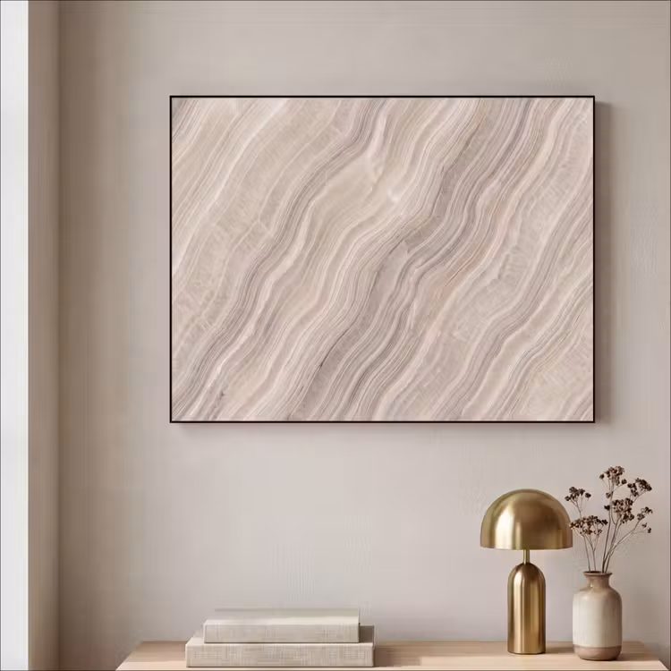Art Frame - Textuur - Golvend - Abstract - Modern - Beige — 3