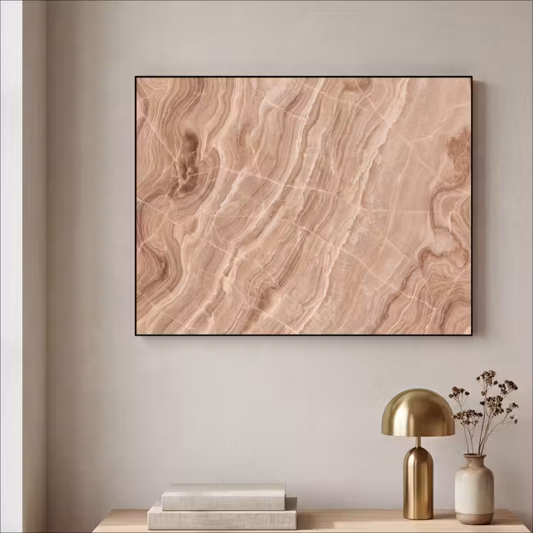 Art Frame - Textuur - Golvend - Abstract - Warm - Bruin — 3