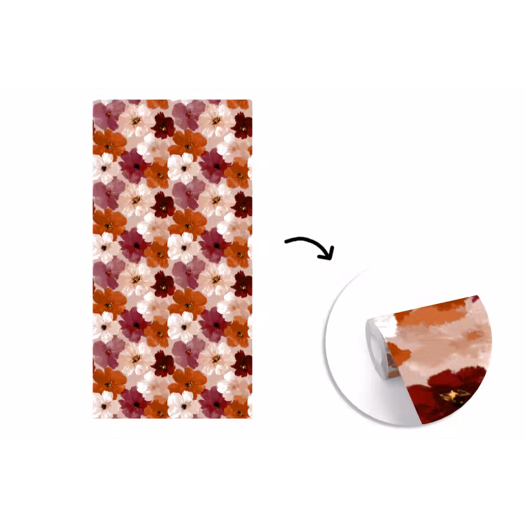 Behang - Bloemen - Abstract - Aardetinten — 1