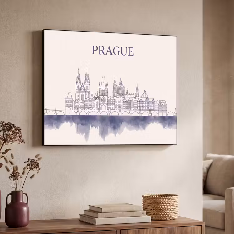 Art Frame - Praag - Skyline - Architectuur - Blauw — 4