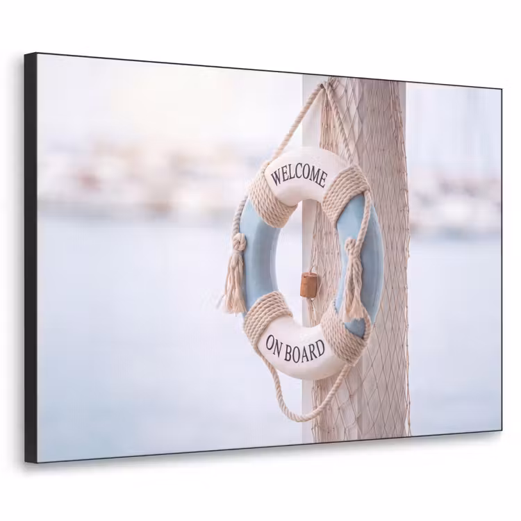 Art Frame - Reddingsboei - Maritiem - Welkom - Blauw - Wit — 1