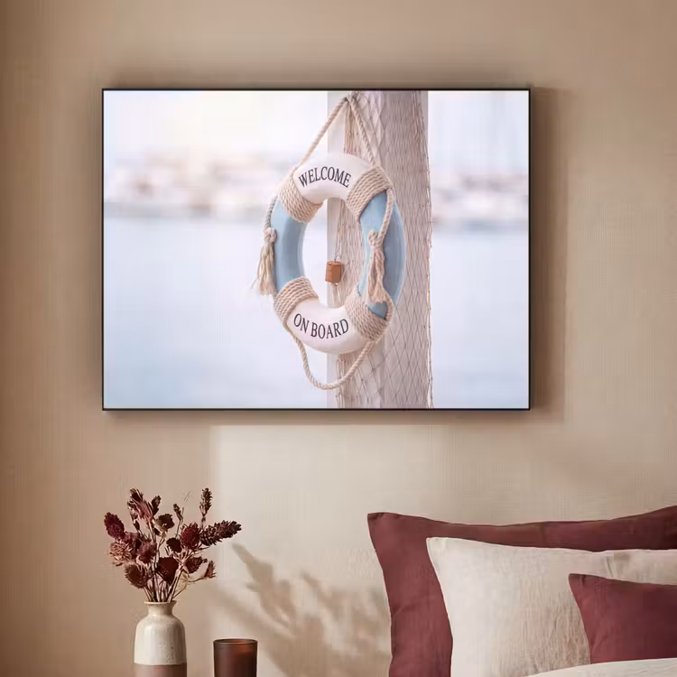 Art Frame - Reddingsboei - Maritiem - Welkom - Blauw - Wit — 2
