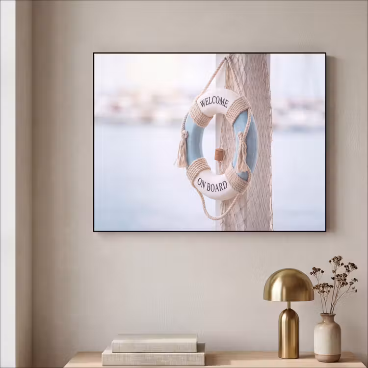 Art Frame - Reddingsboei - Maritiem - Welkom - Blauw - Wit — 3