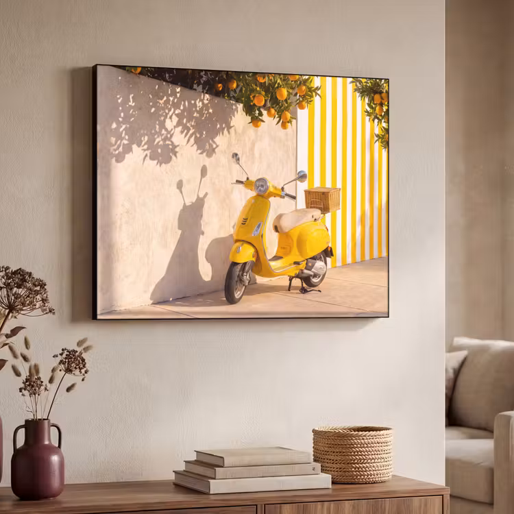 Art Frame - Scooter - Natuur - Zomer - Geel - Mediterraan — 4