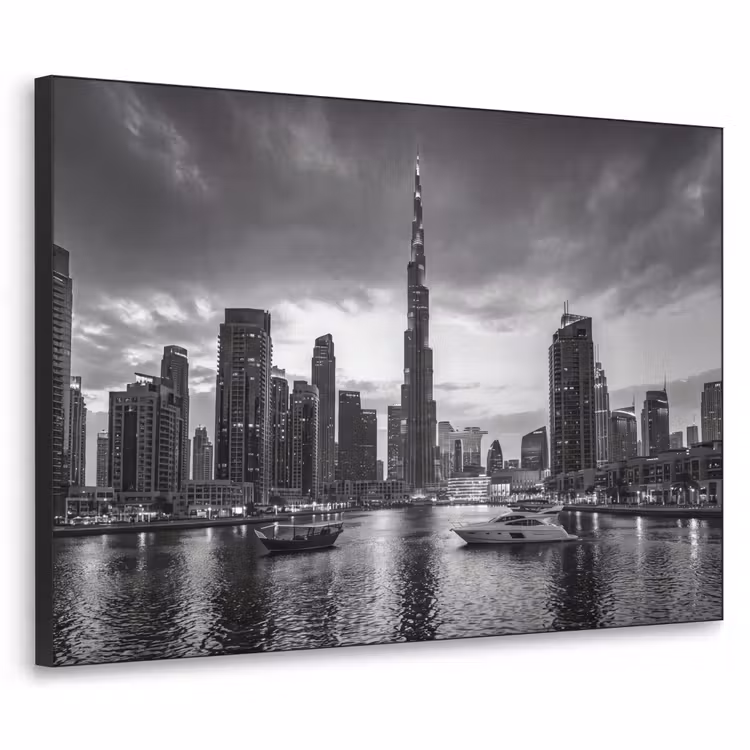 Art Frame - Stad - Skyline - Architectuur - Avond - Zwart-wit — 1