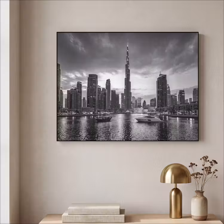 Art Frame - Stad - Skyline - Architectuur - Avond - Zwart-wit — 3