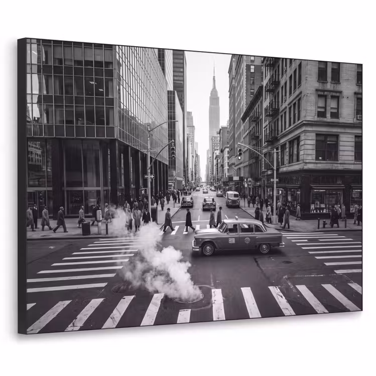 Art Frame - Stad - Straat - Gebouwen - Verkeer - Zwart-wit — 1