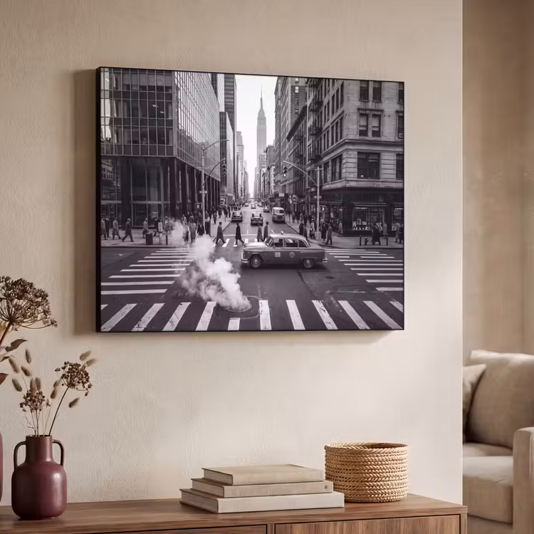 Art Frame - Stad - Straat - Gebouwen - Verkeer - Zwart-wit — 4