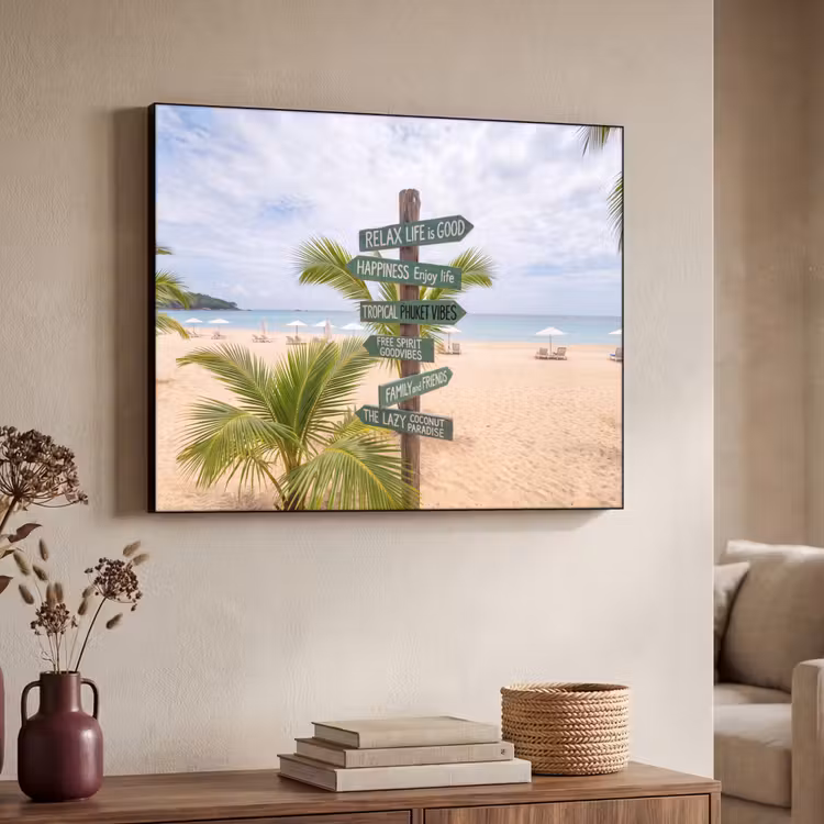 Art Frame - Strand - Wegwijzer - Palmen - Tropisch - Groen — 4