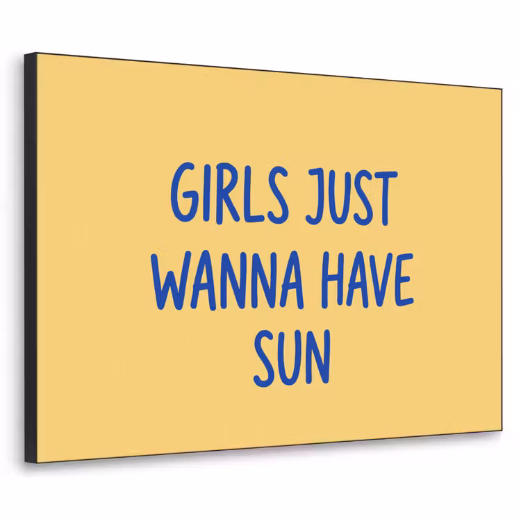 Art Frame - Tekst - Zon - Zomer - Modern - Geel — 1