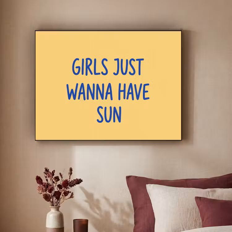 Art Frame - Tekst - Zon - Zomer - Modern - Geel — 2