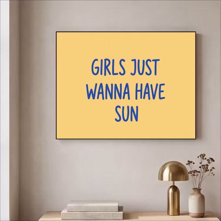 Art Frame - Tekst - Zon - Zomer - Modern - Geel — 3