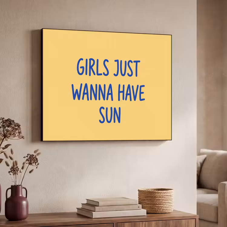 Art Frame - Tekst - Zon - Zomer - Modern - Geel — 4