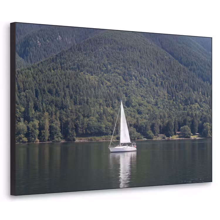 Art Frame - Zeilboot - Water - Bergen - Natuur - Groen — 1