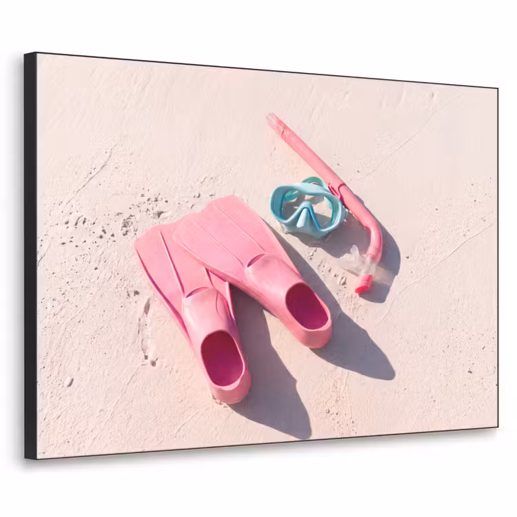 Art Frame - Snorkelset - Strand - Zomer - Roze — 1