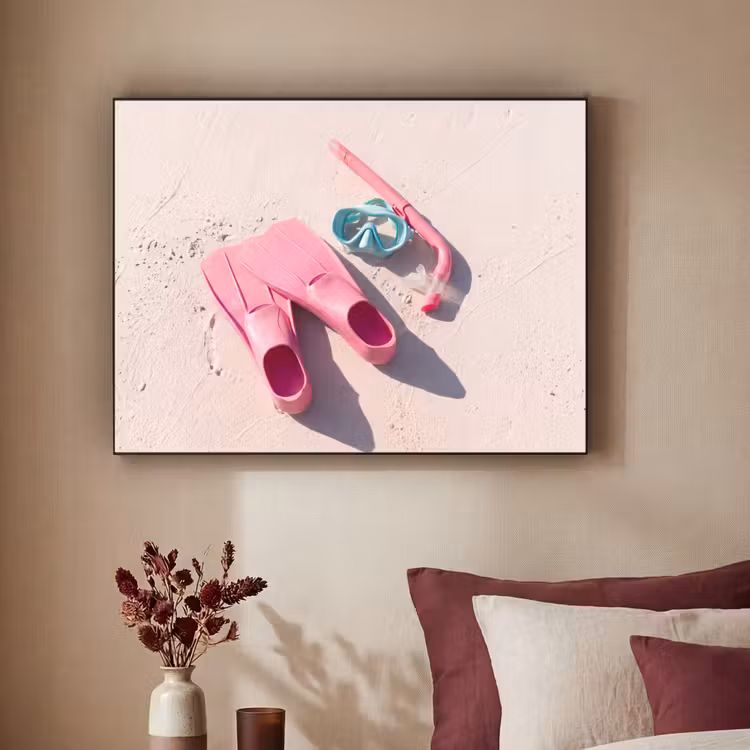 Art Frame - Snorkelset - Strand - Zomer - Roze — 2