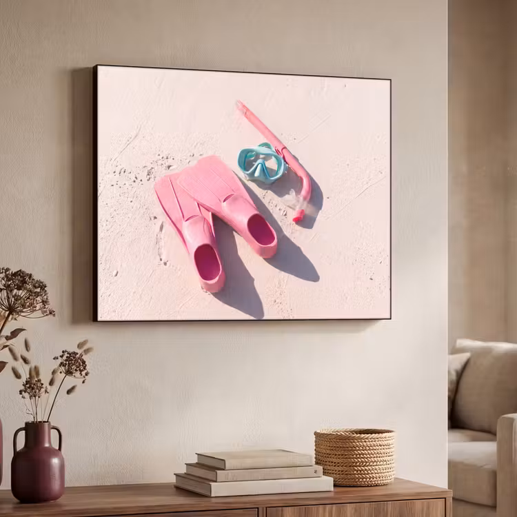 Art Frame - Snorkelset - Strand - Zomer - Roze — 4
