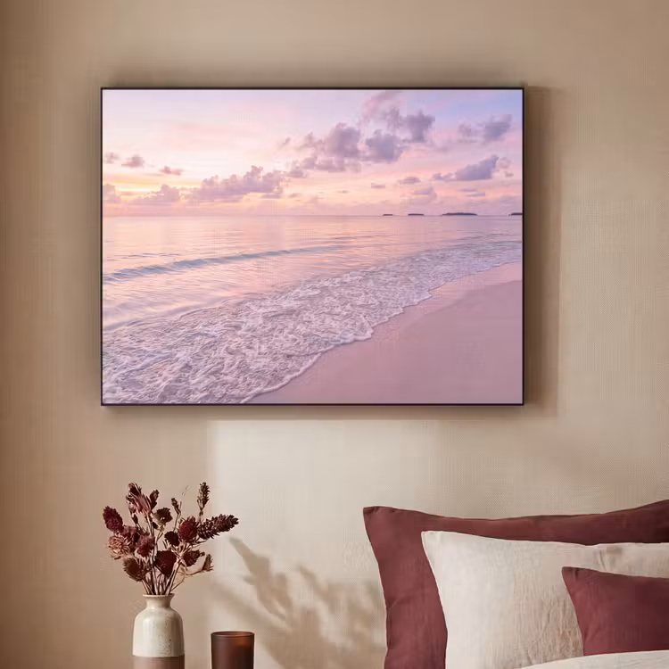Art Frame - Strand - Zonsondergang - Natuur - Minimalistisch - Roze — 2
