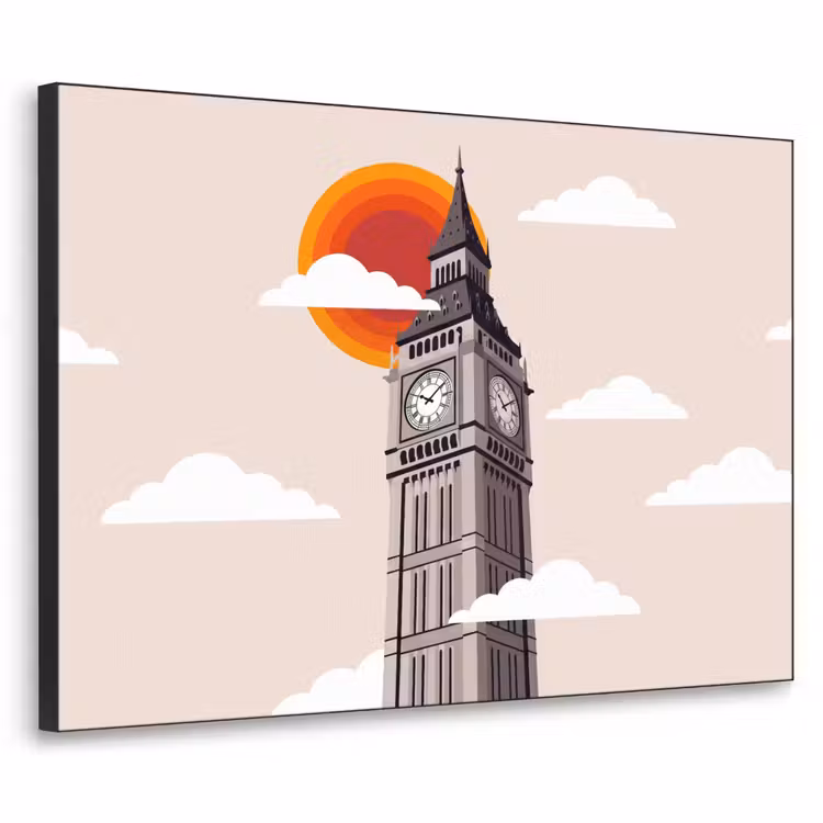 Art Frame - Toren - Klok - Londen - Architectuur - Retro — 1