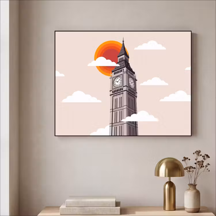 Art Frame - Toren - Klok - Londen - Architectuur - Retro — 3