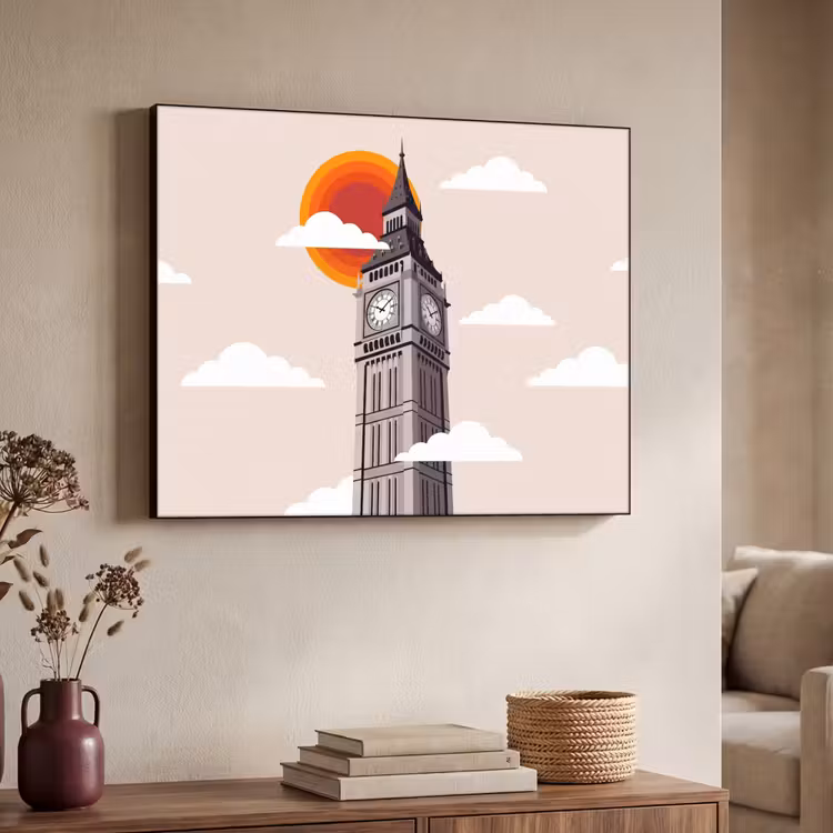 Art Frame - Toren - Klok - Londen - Architectuur - Retro — 4