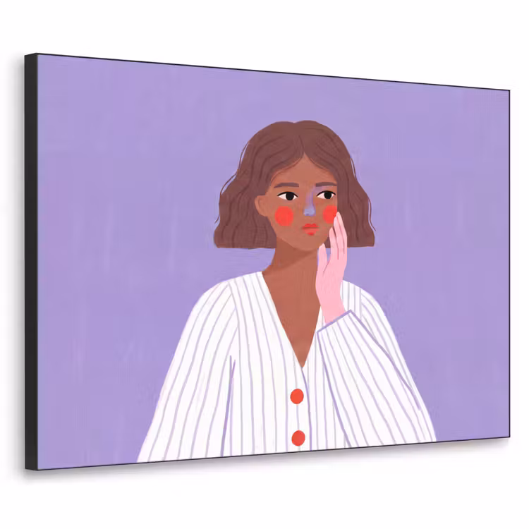 Art Frame - Vrouw - Gezicht - Mensen - Abstract - Kleurrijk — 1