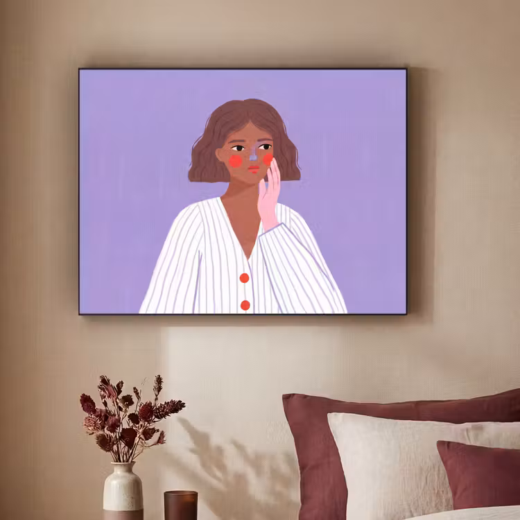 Art Frame - Vrouw - Gezicht - Mensen - Abstract - Kleurrijk — 2