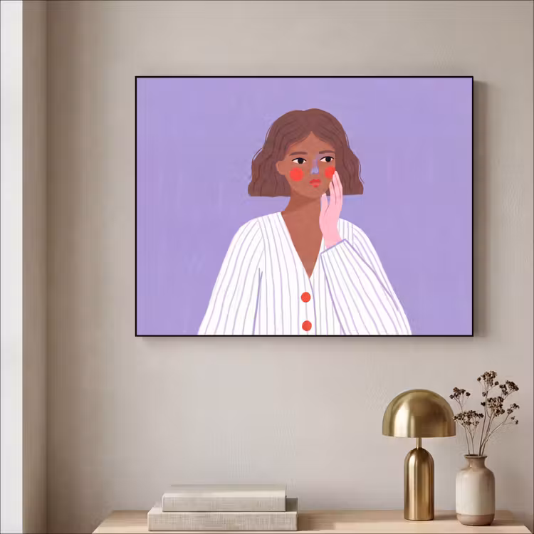Art Frame - Vrouw - Gezicht - Mensen - Abstract - Kleurrijk — 3