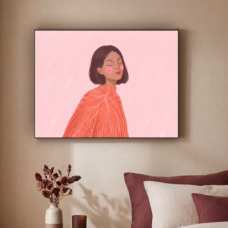 Art Frame - Vrouw - Portret - Modern - Kunst - Roze — 2
