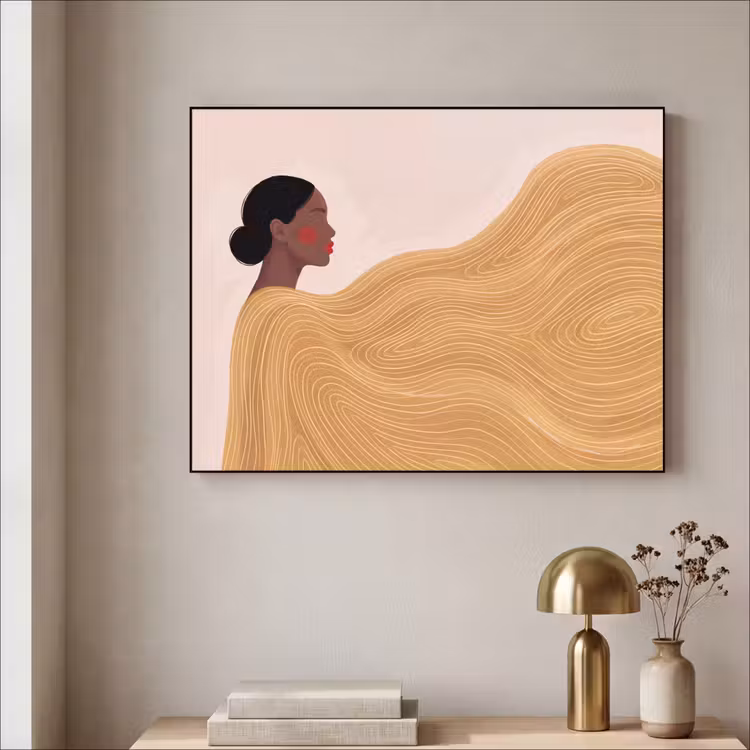 Art Frame - Vrouw - Profiel - Modern - Abstract - Kunst — 3