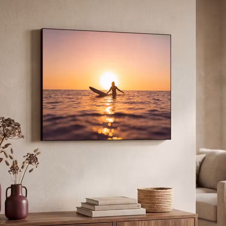Art Frame - Persoon - Surfen - Zonsondergang - Zee - Oranje — 4