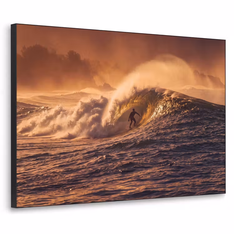 Art Frame - Surfer - Golf - Oceaan - Sport - Oranje — 1
