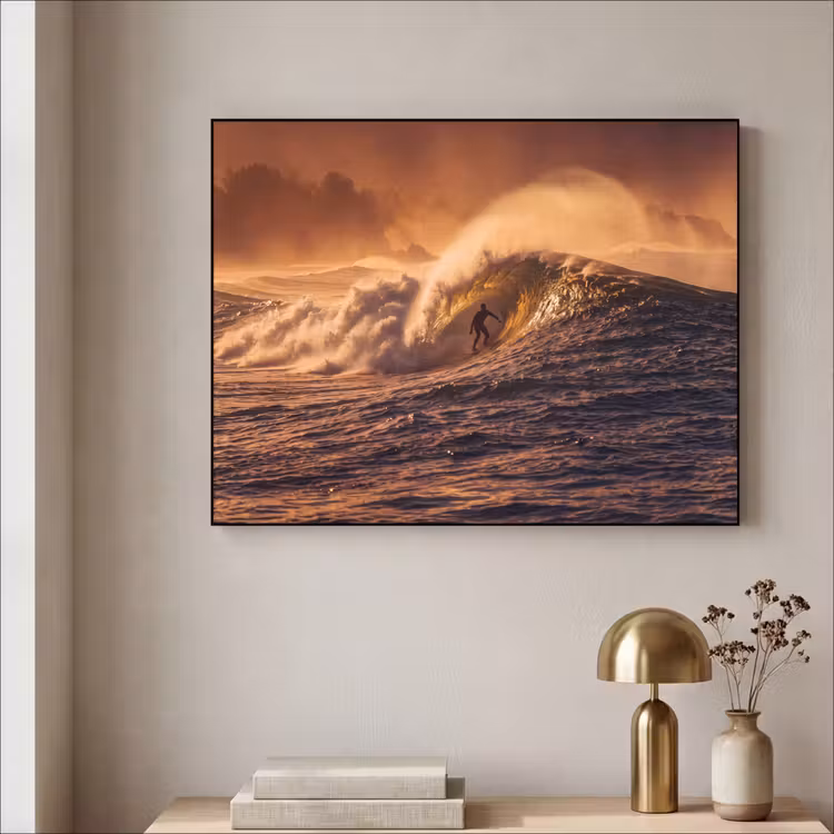 Art Frame - Surfer - Golf - Oceaan - Sport - Oranje — 3